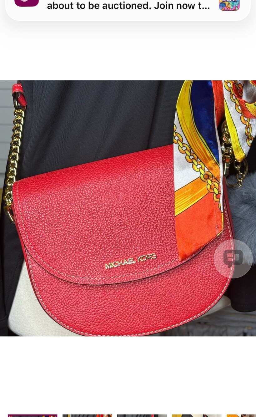 Michael Kors NWOT 7"Wx6.5"Hx2"D Jet Set Bedford Crossbody Mini Red